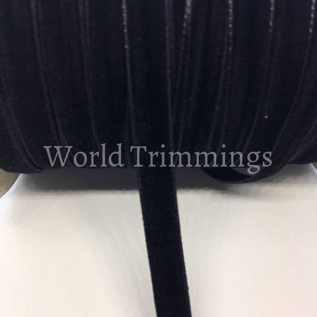 1/4'' Brown Velvet Ribbon Single face – World Trimmings