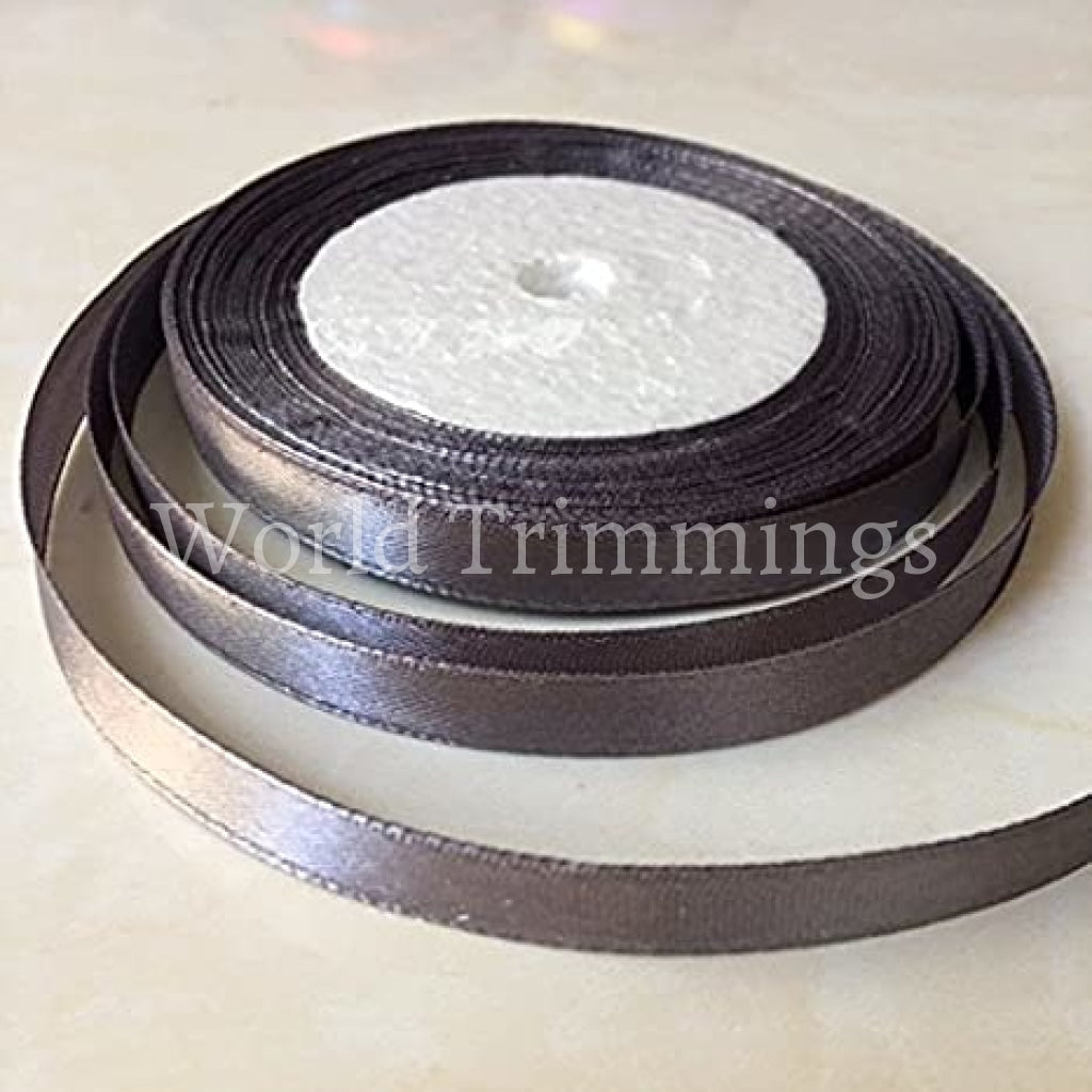 1/4 One Roll Single Face Satin Ribbon Price Per Roll/ 25 Yards Available In 22 Colors Gray Baby &