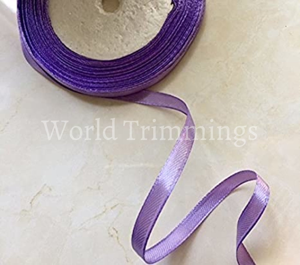 1/4 One Roll Single Face Satin Ribbon Price Per Roll/ 25 Yards Available In 22 Colors Lavender Baby