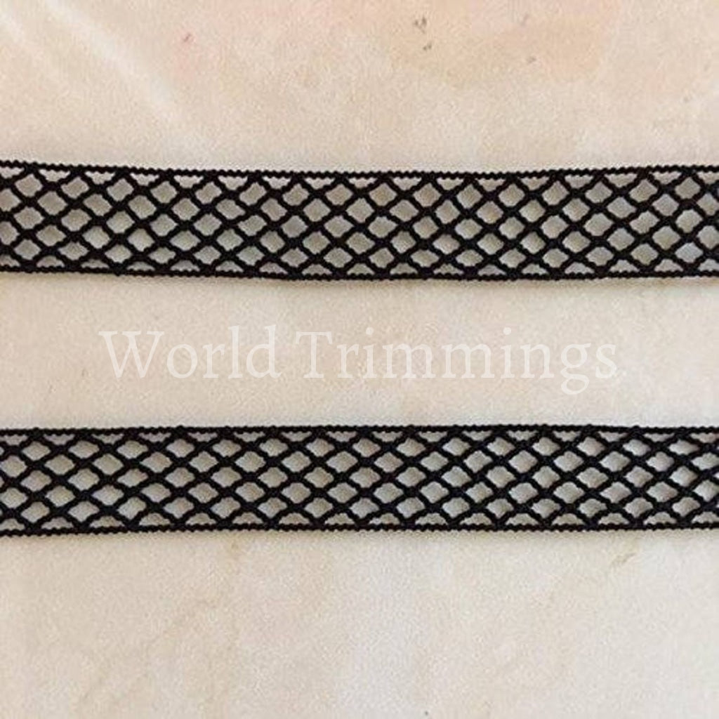 5 Yards Vintage Crochet Elastic Lace Trimming In Black /1/2 Inches Wide Baby & Toddler Clothing
