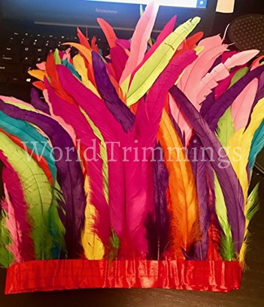 Carnival Coque Tail 13 Long Feather Trim Fringe For Costume Decor About 50 Pcs Each Bundle Price Per