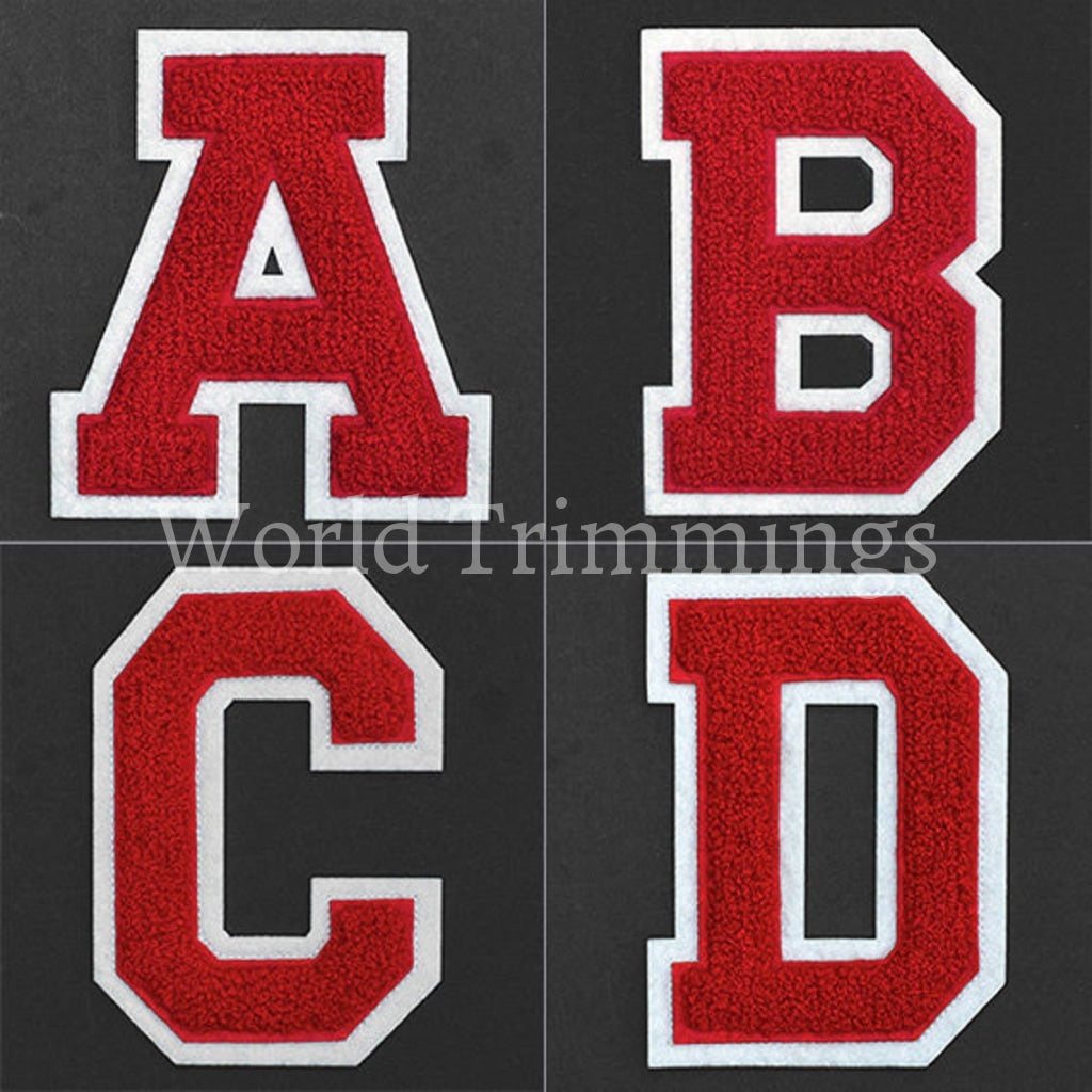 Red Iron on Letters for Clothing Tshirts Jerseys 2.15 Embroidered Varsity  Alphabet Heat Transfer Le…See more Red Iron on Letters for Clothing Tshirts  