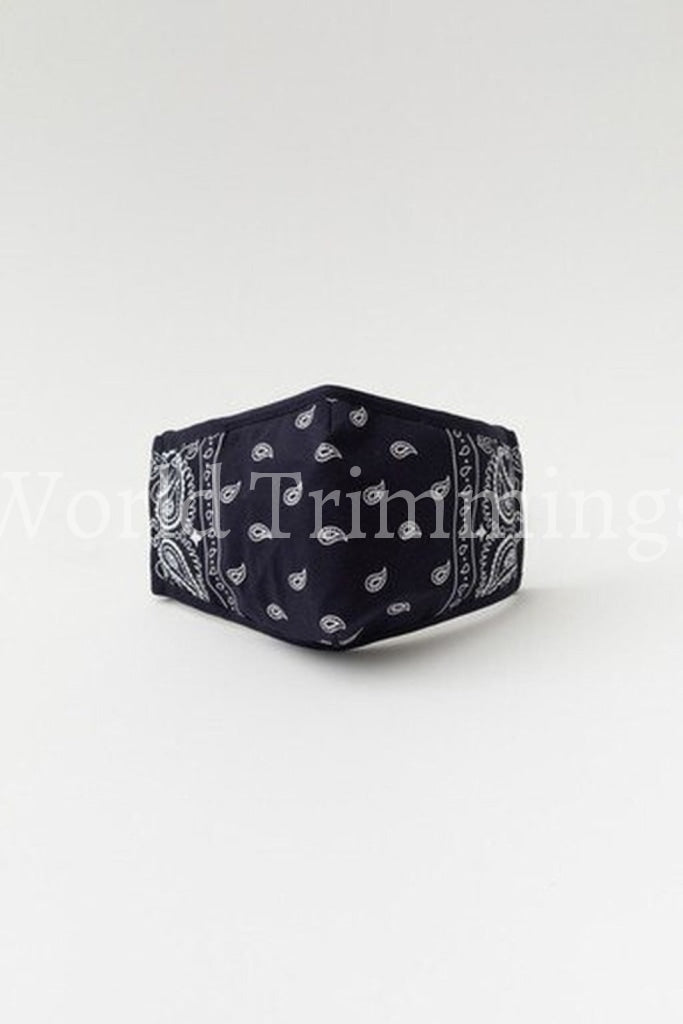 High Quality Navy Fashion Face Mask With Built In Filter And Nose Bar Made Uas Masks