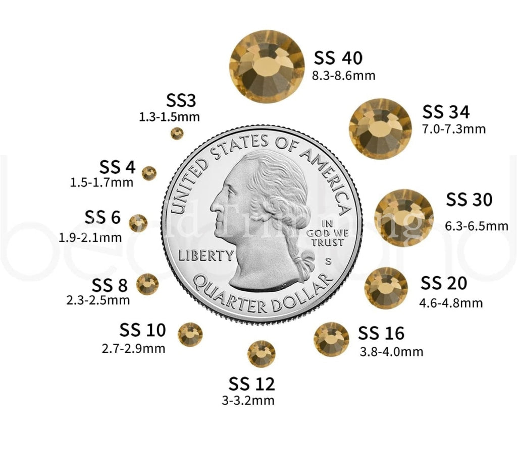 Light Colorado Topaz 4Mm Loose Flat Back Rhinestone Packs/ Swarovski Shine Rhinestones Glue On