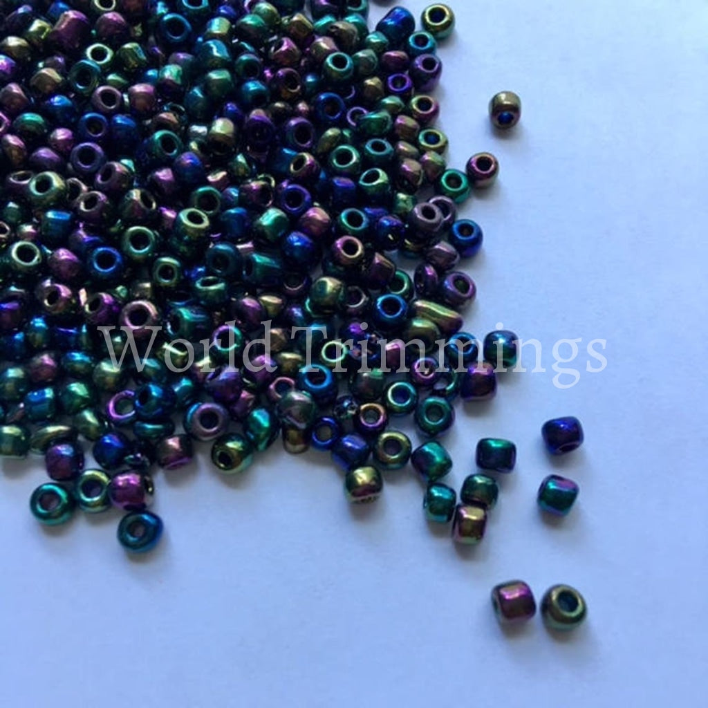 Seeds Beads Size 8/0 Loose Available In 6 Colors Price Per Bag/80 Grams Black Ab Baby & Toddler