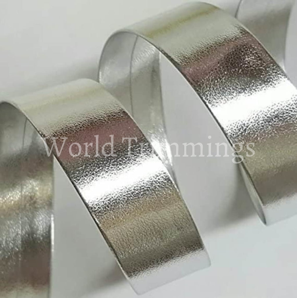 15Mm Synthetic Leather Bias Tape Price Per 6 Yards Silver Costumes & Accessories