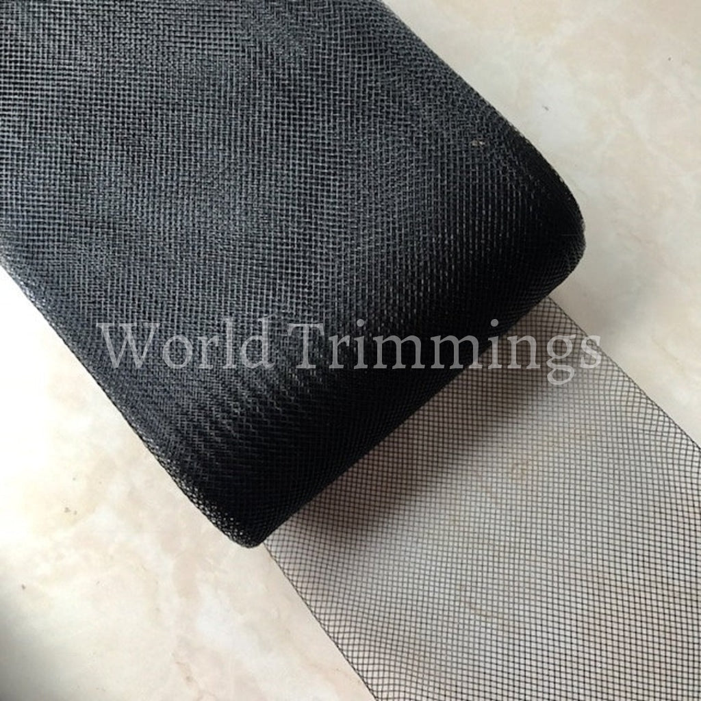 3 Inch Wide Soft Polyester Horsehair Braid Selling Per Roll/ 22 Yards Black Bridal Party Dresses