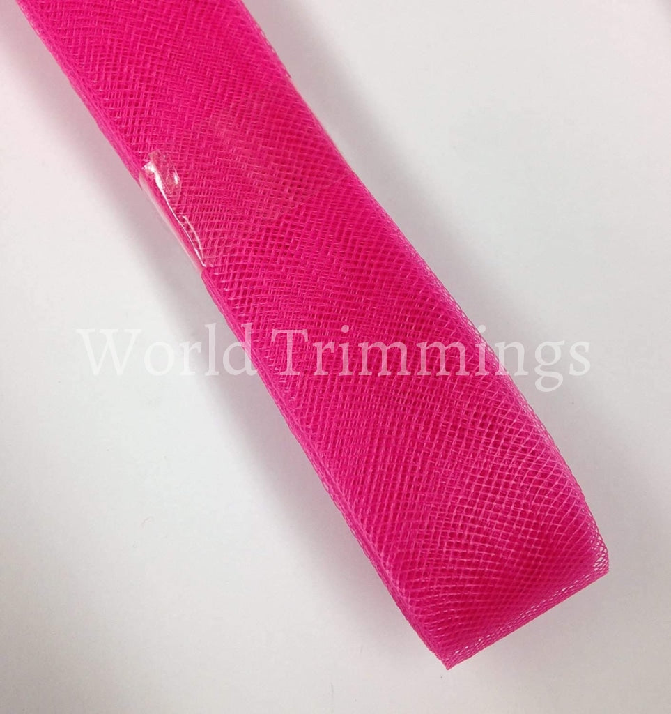 3 Inch Wide Soft Polyester Horsehair Braid Selling Per Roll/ 22 Yards Hot Pink Bridal Party Dresses