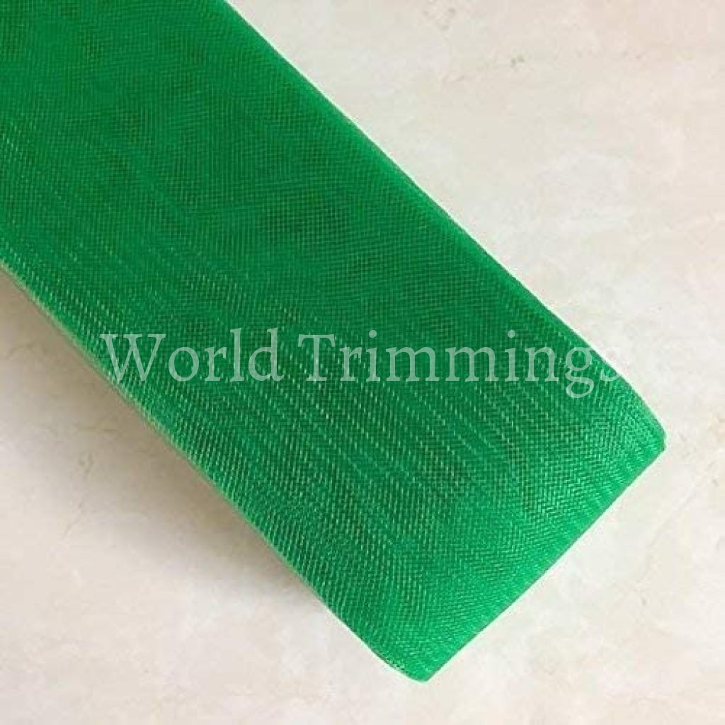 3 Inch Wide Soft Polyester Horsehair Braid Selling Per Roll/ 22 Yards Kelly Green Bridal Party