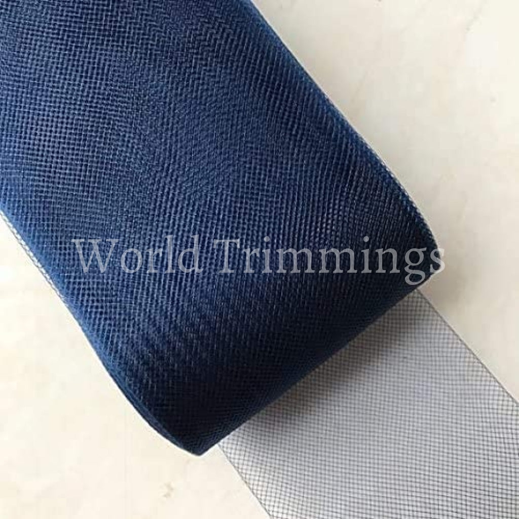 3 Inch Wide Soft Polyester Horsehair Braid Selling Per Roll/ 22 Yards Navy Blue Bridal Party Dresses