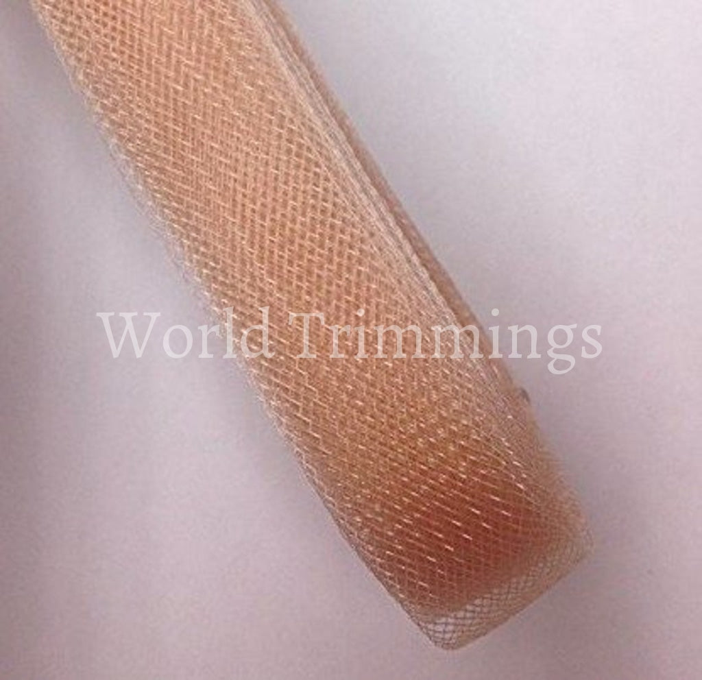 3 Inch Wide Soft Polyester Horsehair Braid Selling Per Roll/ 22 Yards Peach Bridal Party Dresses