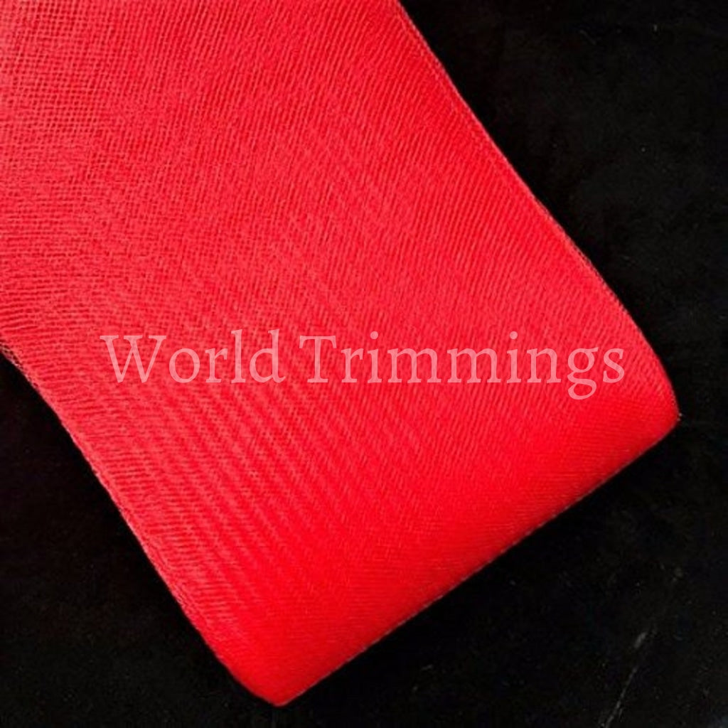 3 Inch Wide Soft Polyester Horsehair Braid Selling Per Roll/ 22 Yards Red Bridal Party Dresses