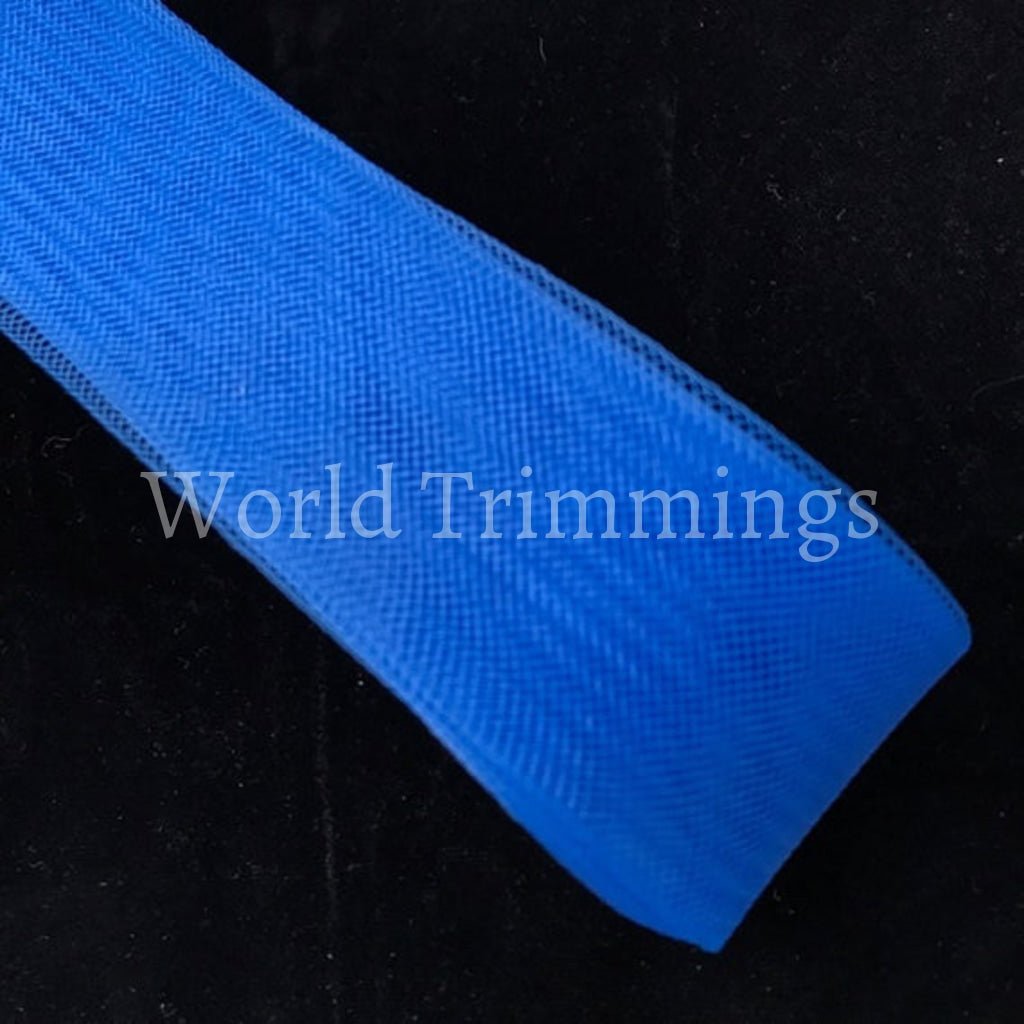 3 Inch Wide Soft Polyester Horsehair Braid Selling Per Roll/ 22 Yards Royal Blue Bridal Party