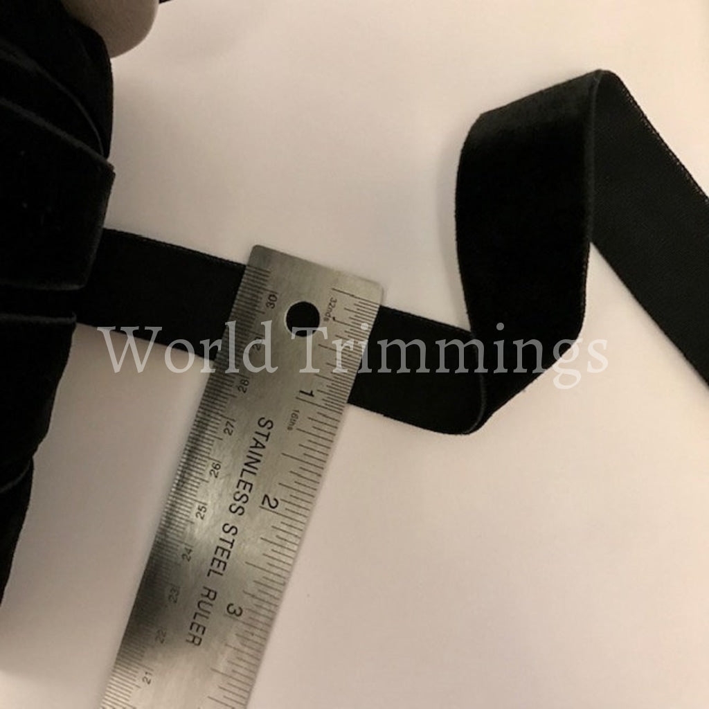 3/8 Or 7/8 Elastic Velvet Ribbon Black Stretchy Swiss Velvet Ribbon By The Yard Costumes &