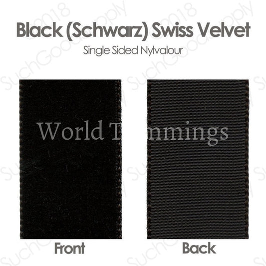 3/8 Or 7/8 Elastic Velvet Ribbon Black Stretchy Swiss Velvet Ribbon By The Yard Costumes &