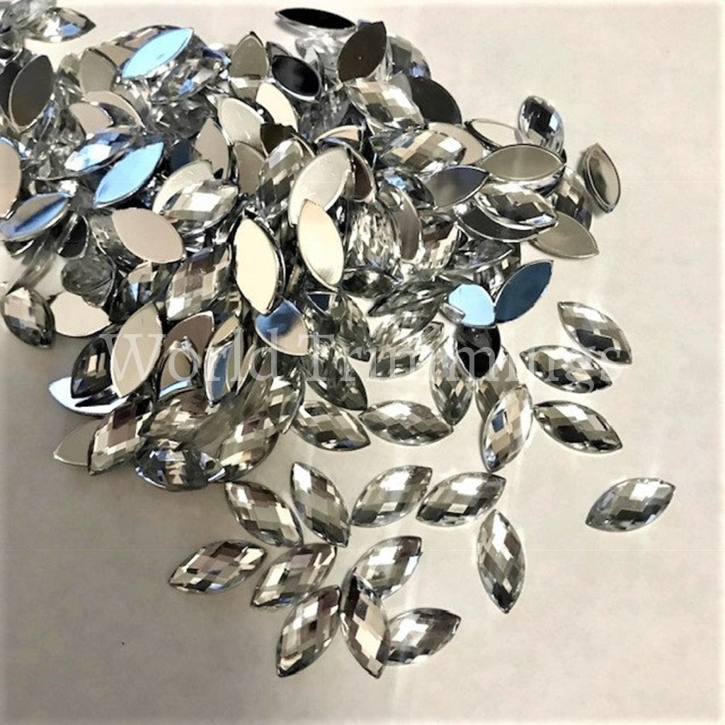 7 X 15 Crystal Rhinestones Appliques Clear Crystals Stones Flatback Acrylic Gems For Clothes Dress