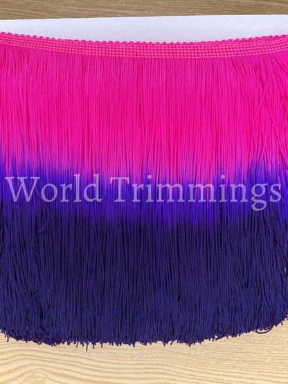 7Inch Chainette Fringe (Purple/ Hot Pink Or Neon Yellow/lavender) Latin Dance Costume Trim Hot