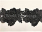 Black Venice Lace Trimming 5 Wide 3D Flower Selling Per Yard Bridal Accessories