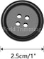 Blazer Buttons Black 1 Inch For Crafts Sewing 36Pcs 25Mm Resin Round 4 Holes Diy Handmade Clothes