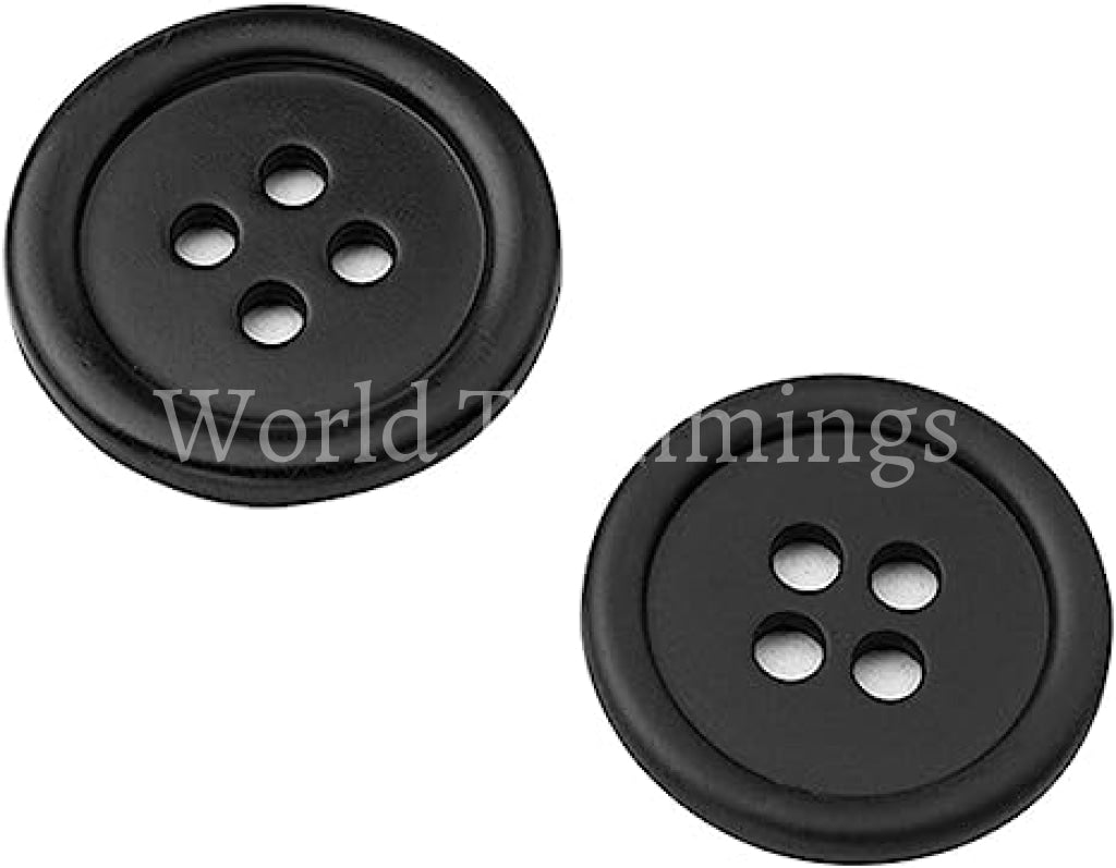 Blazer Buttons Black 1 Inch For Crafts Sewing 36Pcs 25Mm Resin Round 4 Holes Diy Handmade Clothes