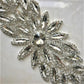 Bridal Sash Applique Shine Like Swarovski High Quality ( Silver Crystal) Belts