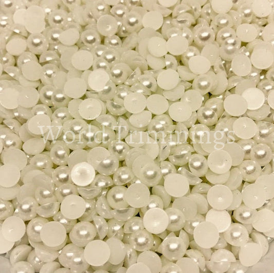 Ivory Color 5Mm Or 6Mm 8Mm 12Mm Loose Pearl Flat Back Half Price Per Pack/50 Grams Baby & Toddler