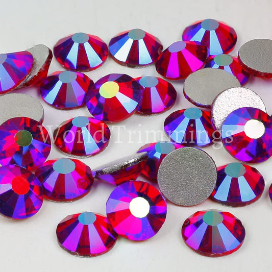 Light Siam Ab 5Mm Loose Flat Back Rhinestone Packs/ Swarovski Shine Rhinestones Glue On Crystal