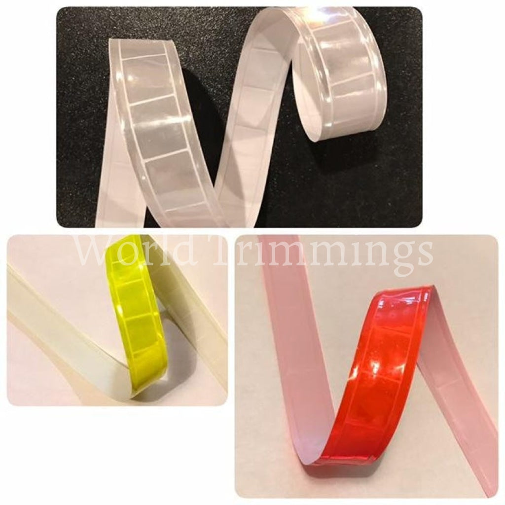 1 Inch (2.5Cm) Width Reflective Tape Fabric Firefighter Radio Strap Caution Price Per 5 Yards