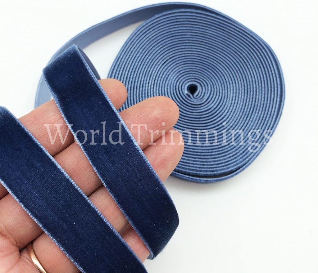 1 Inch Of Velvet Ribbon Single Face Price For 5 Yards Traditional Clothing Accessories