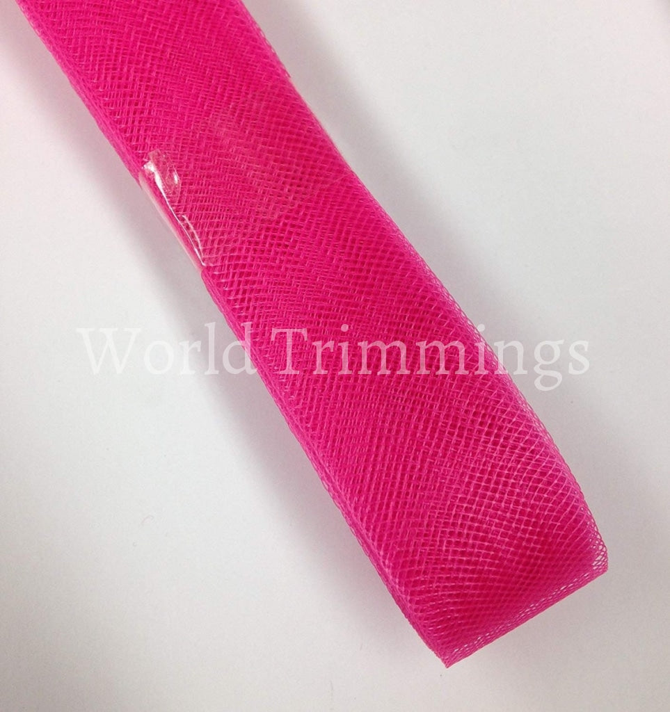 1 Inch Soft Polyester Horsehair Braid Selling Per Roll/22Yards Hot Pink Clothing Accessories