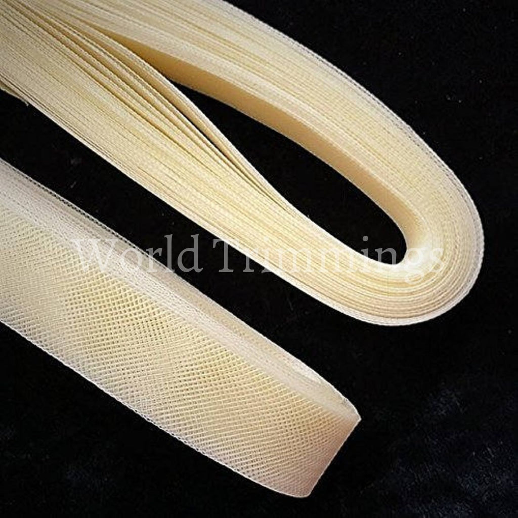 1 Inch Soft Polyester Horsehair Braid Selling Per Roll/22Yards Ivory Clothing Accessories