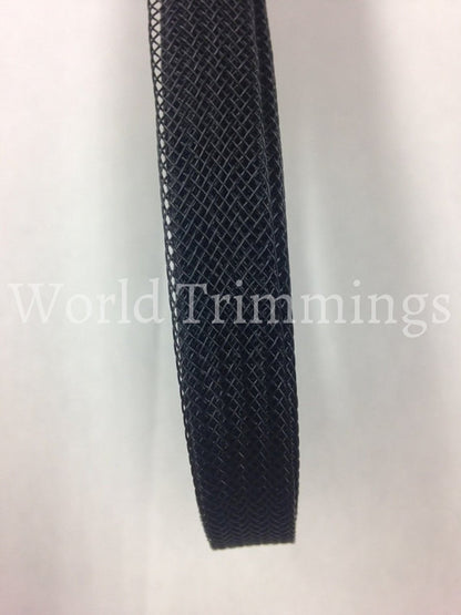 1 Inch Stiff Polyester Horsehair Braid Selling Per Roll /50 Yards Black Clothing Accessories