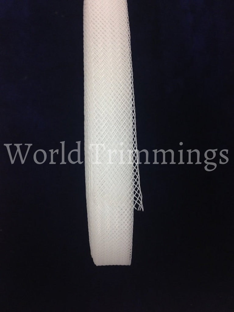 1 Inch Stiff Polyester Horsehair Braid Selling Per Roll /50 Yards White Clothing Accessories