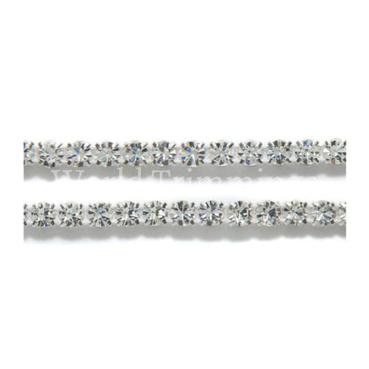 1 Row Rhinestone Banding Trim / Crystal /silver Setting Bridal Accessories