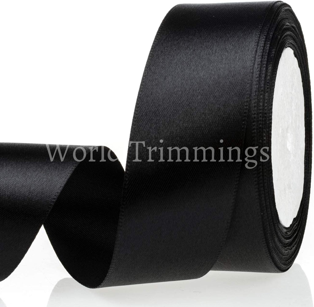 Black Satin Ribbon Roll