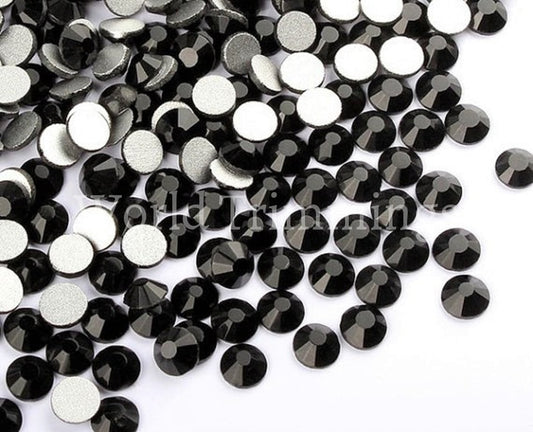 1440Pcs Ss20 Flat Back Crystal Rhinestones Jet Black Wholesale Loose Flatback Rhinestone Crystal