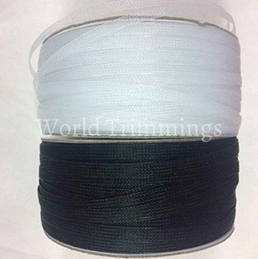 1/4Inch Polyester Black Or White Horsehair Braid Selling Per Roll/200Yards Clothing Accessories