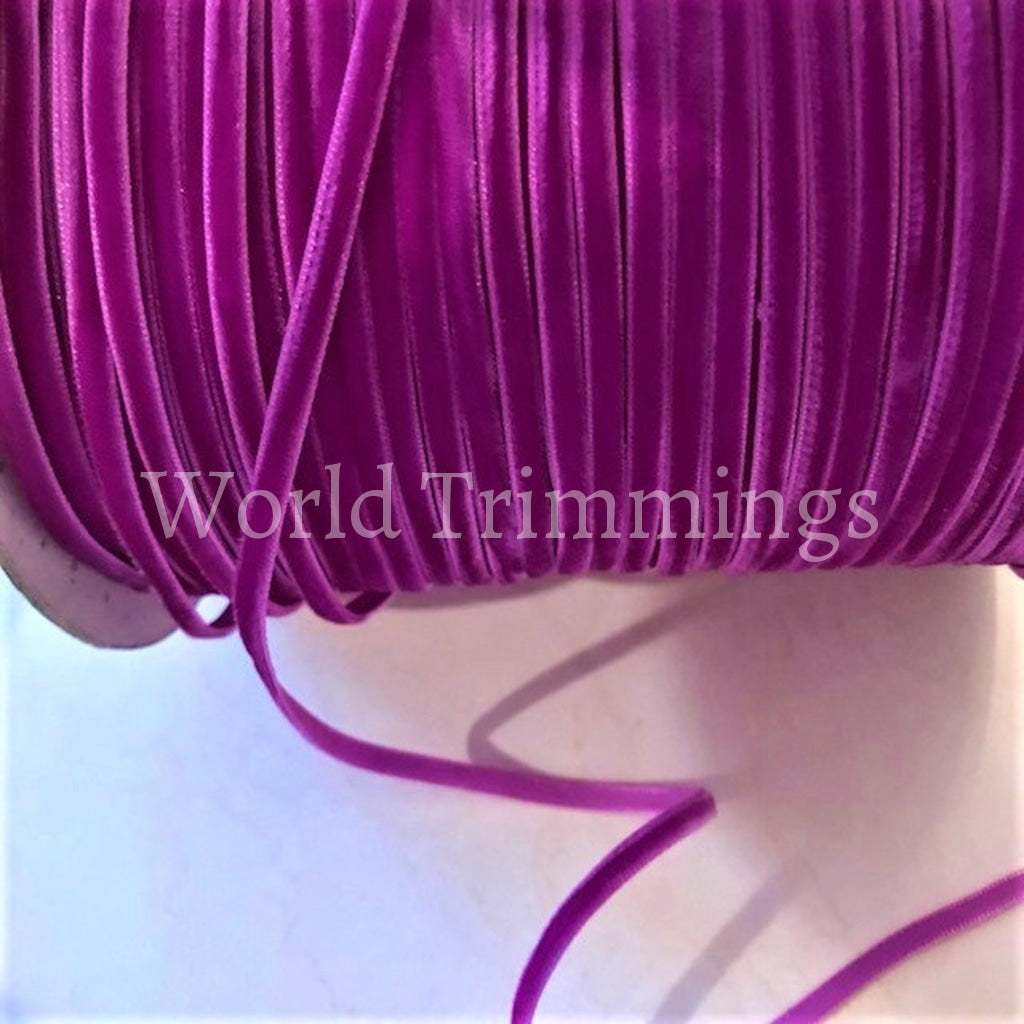 1/8 Inch Wide Tiny Velvet Ribbon Trim 3.175Mm Price Per 10 Yards Purple Haze Clothing Accessories