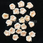 18Mm Small Cream Rose Flower Satin Ribbon Handmade Rose/50 Pieces Clothing Accessories