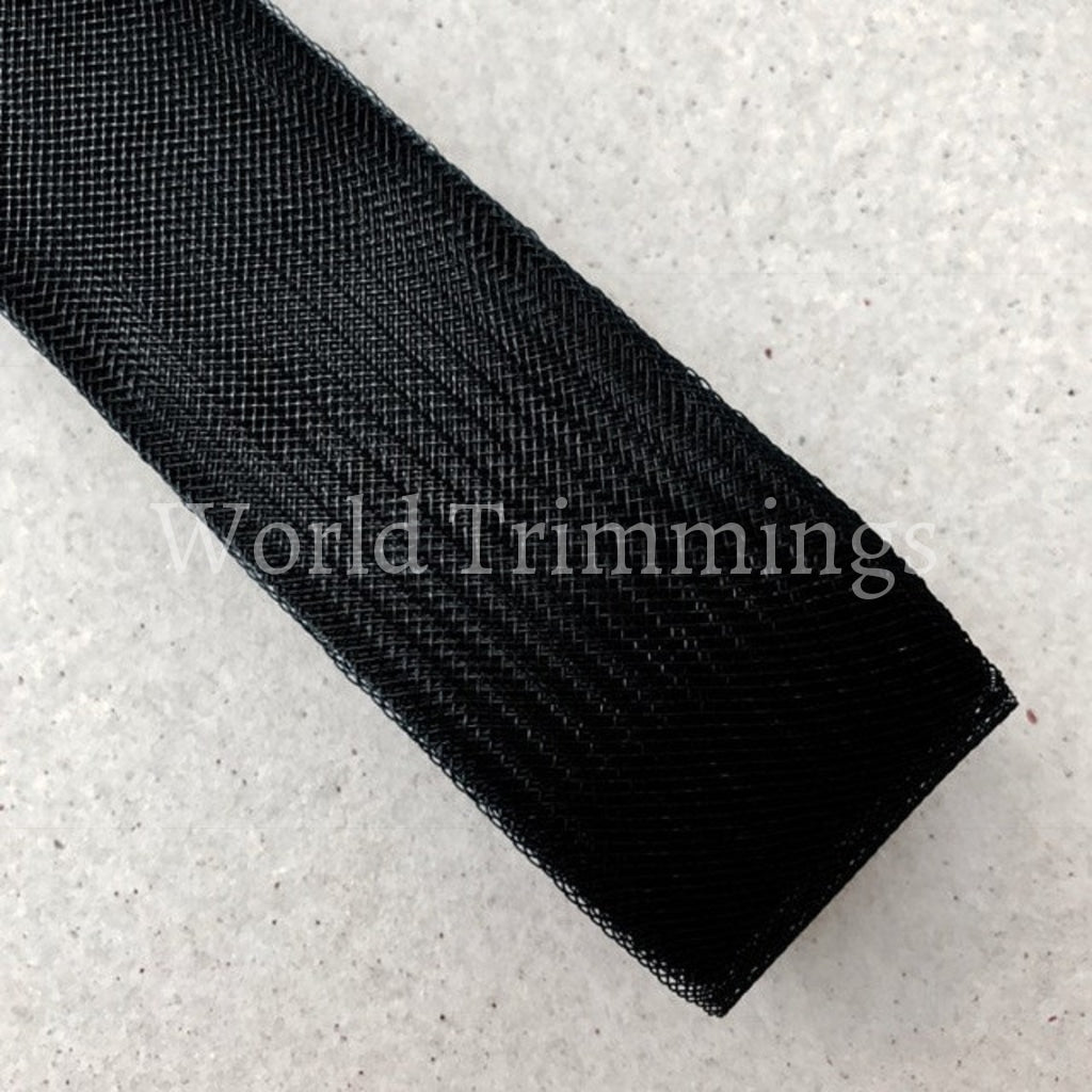 2 Inch Soft Polyester Horsehair Braid Selling Per Roll/ 22 Yards Black Bridal Accessories