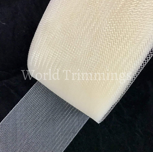 2 Inch Stiff Polyester Ivory/white/black Horsehair Braid Selling Per Roll /50Yards Ivory Costume