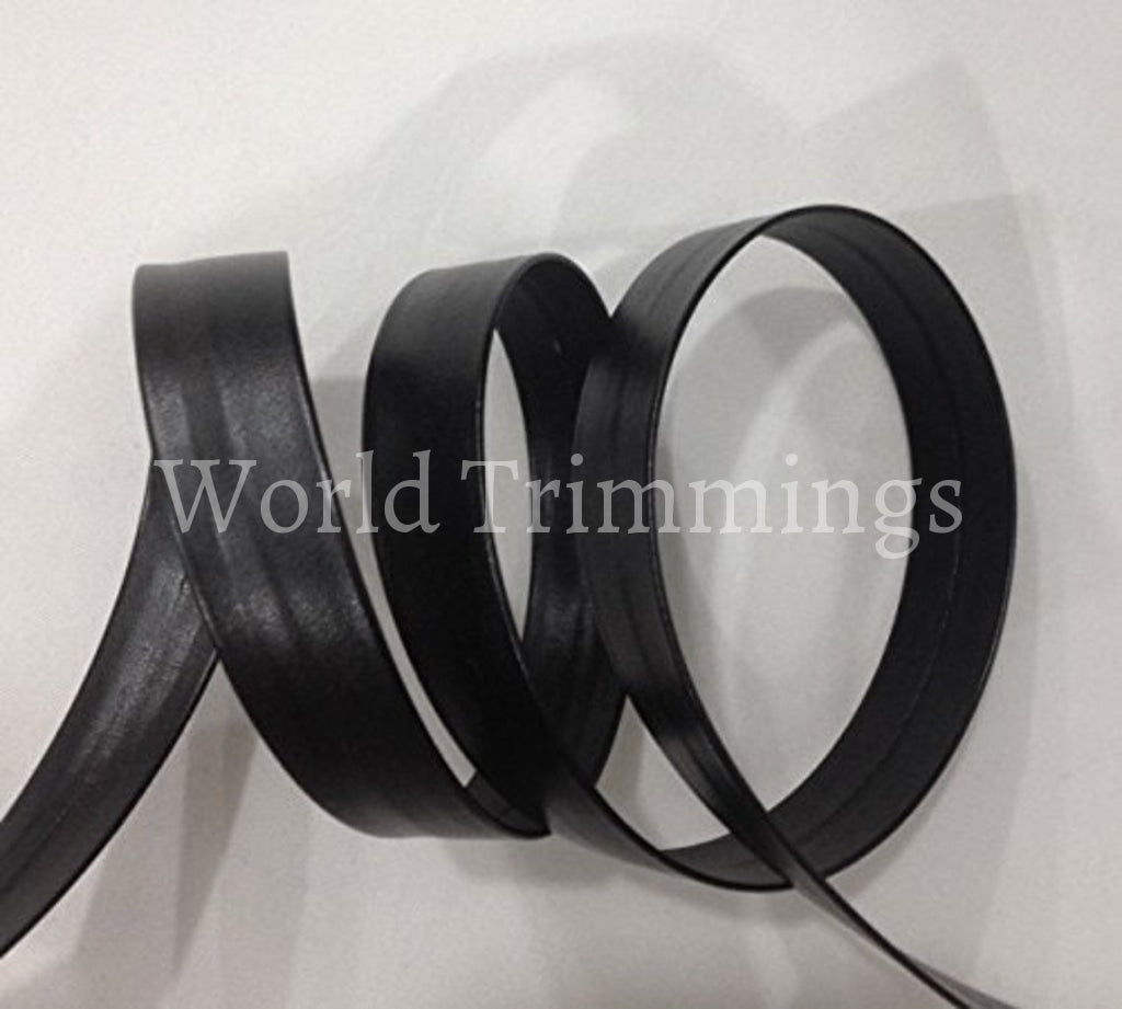 25Mm Black Synthetic Leather Bias Tape Price Per 3 Yards Costume Accessories