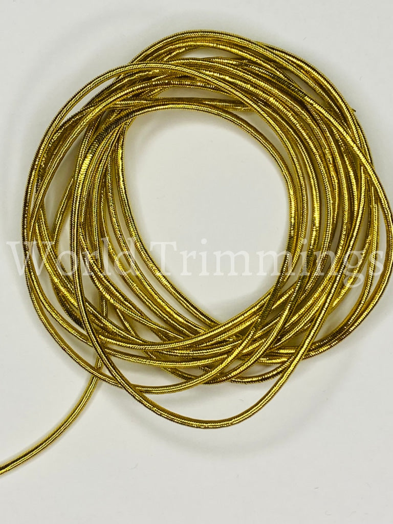 2Mm Metallic Nylon Coated Round Elastic Cord Stretch Stretchable Beading Craft String - 20 Yards