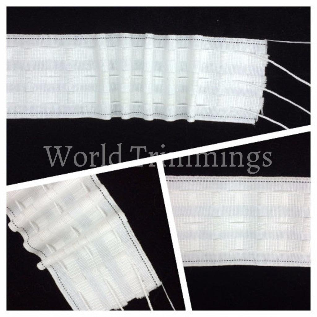 3 Pencil Pleat Shirring Drapery Tapes Used For Gathering Drapes And Shades Price Per Yard Costume