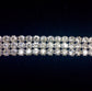 3-Row Machine Cut Crystal Rhinestone Banding Trim Wedding Selling By 1 Yard Bridal Accessories