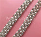 3 Rows Rhinestone Good E And Pearl Trim Wedding Dress Strap Beaded Bridal For Sashes Belts Headbands