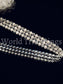 3 Rows Rhinestone Good E And Pearl Trim Wedding Dress Strap Beaded Bridal For Sashes Belts Headbands