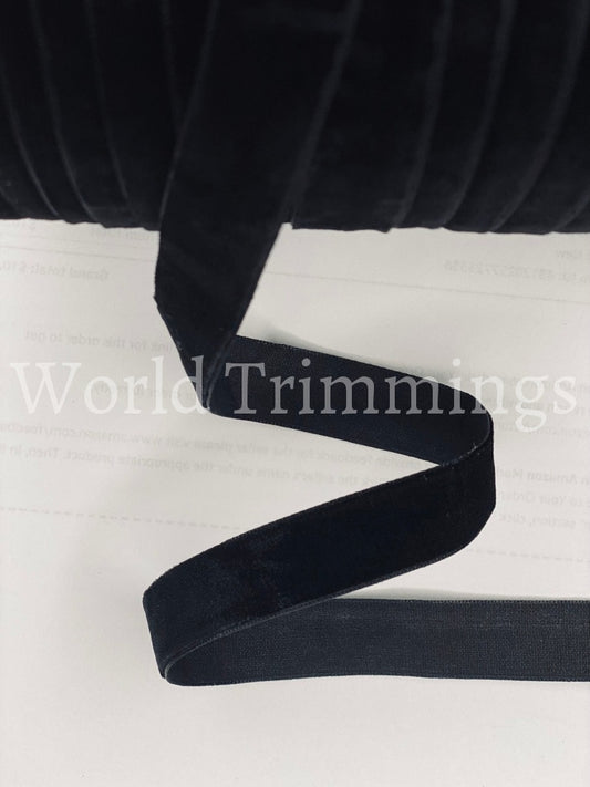 3/4 Inch Of Velvet Ribbon Single Face Price For 6 Yards Color Dark Grey Or Black Clothing