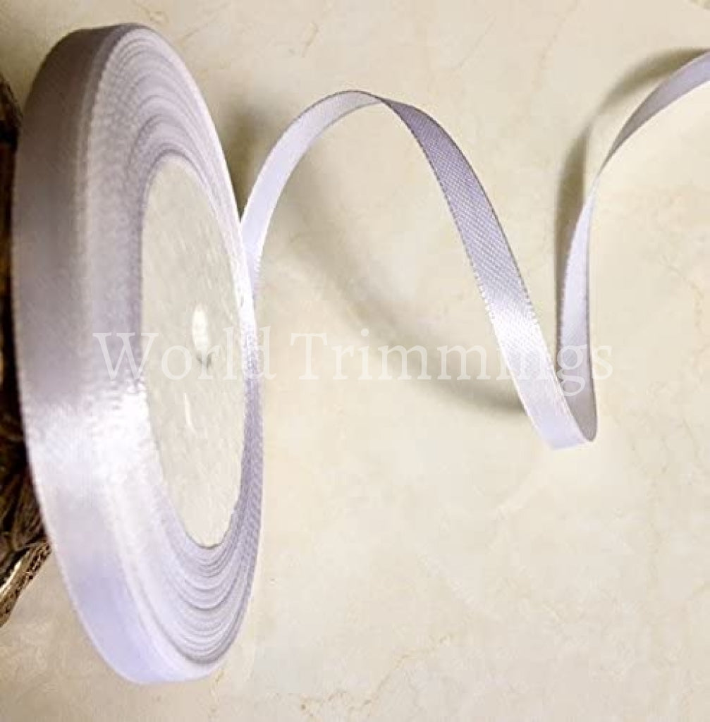 3/8 One Roll Single Face Satin Ribbon Price Per Roll/ 25 Yards Available In 22 Colors White Baby &