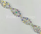 3/8 Wide Rhinestone Crystal Ab/silver Band Wedding Accessories Price Per Yard Bridal